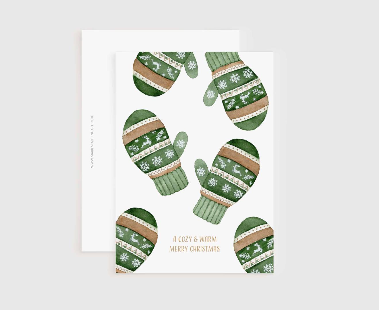 Weihnachtskarte mit Goldfolie - A Cozy and Warm Christmas