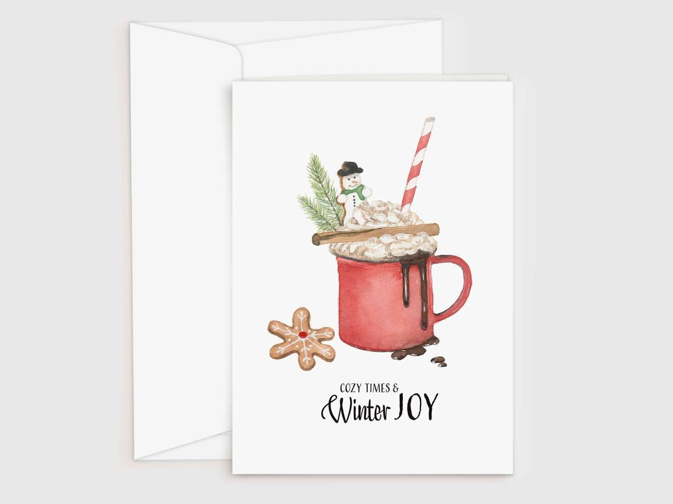 3er Set Weihnachtskarten incl. Briefumschlag - Cozy Times & Winter Joy
