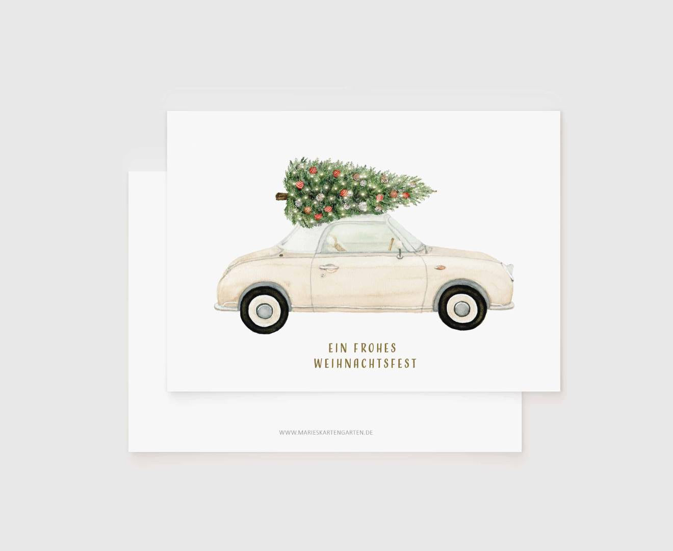 Weihnachtskarte mit Goldfolie - Ein Frohes Weihnachtsfest