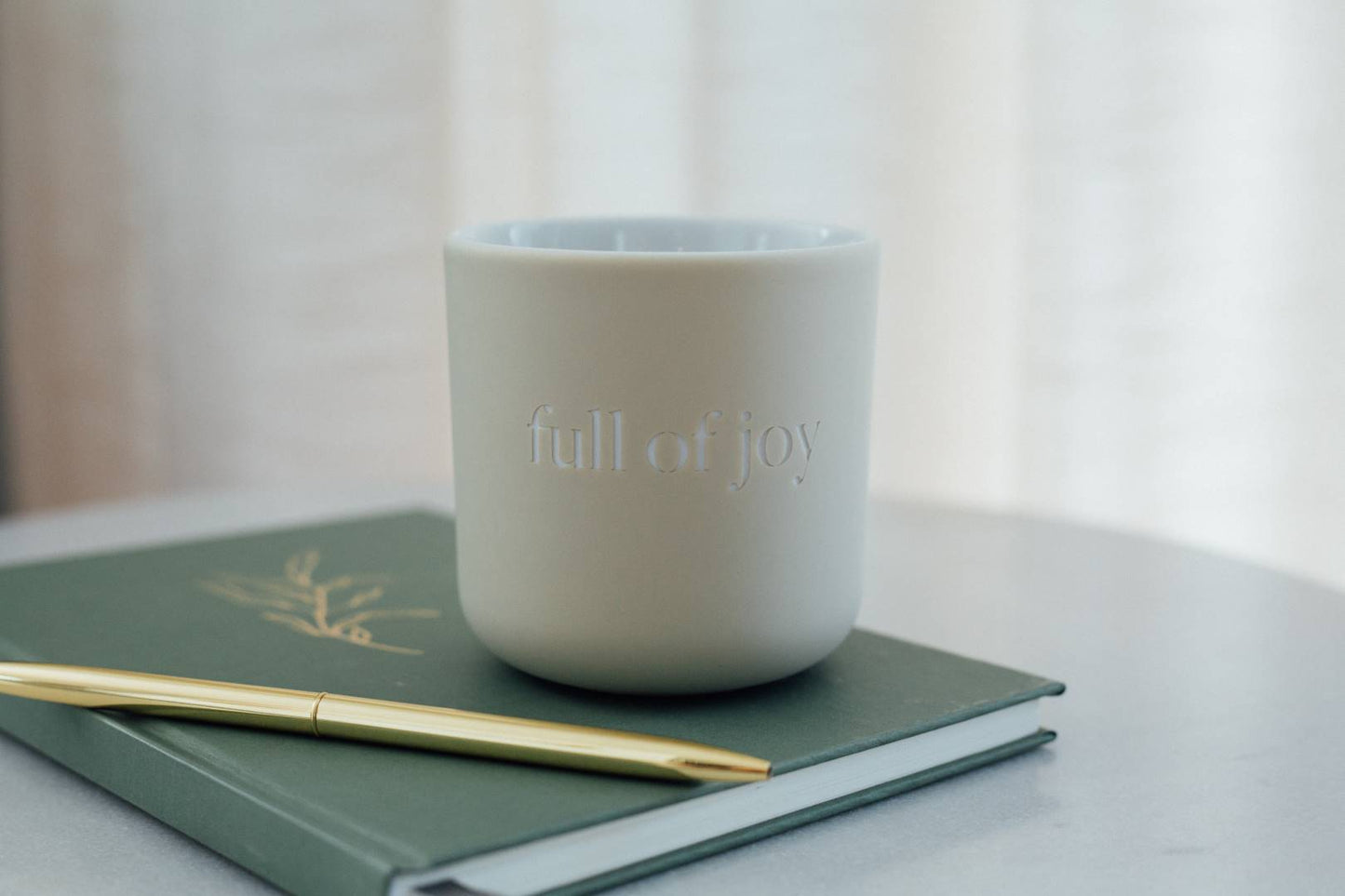 Kaffeebecher - Full of Joy- Sandgrau