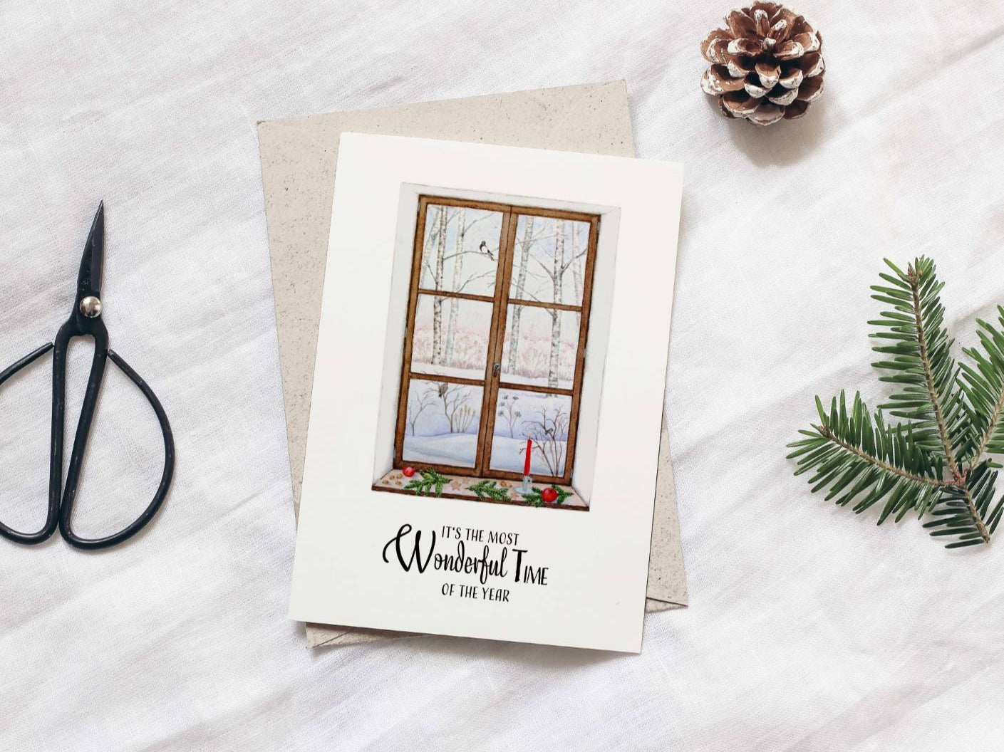 3er Set Weihnachtskarten - it's the most wonderful time of the year