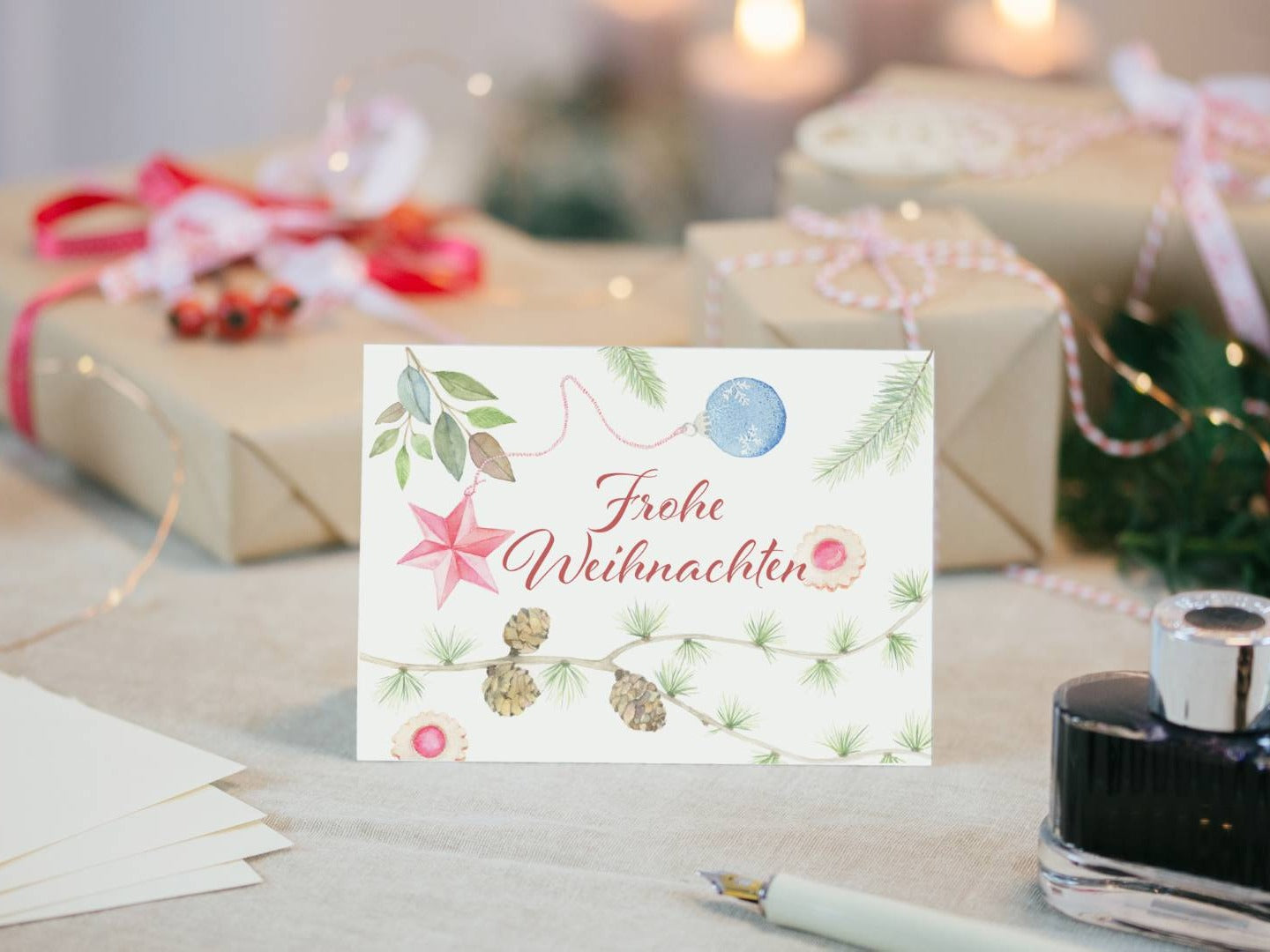 Weihnachtskarte incl. Briefumschlag - Frohe Weihnachten