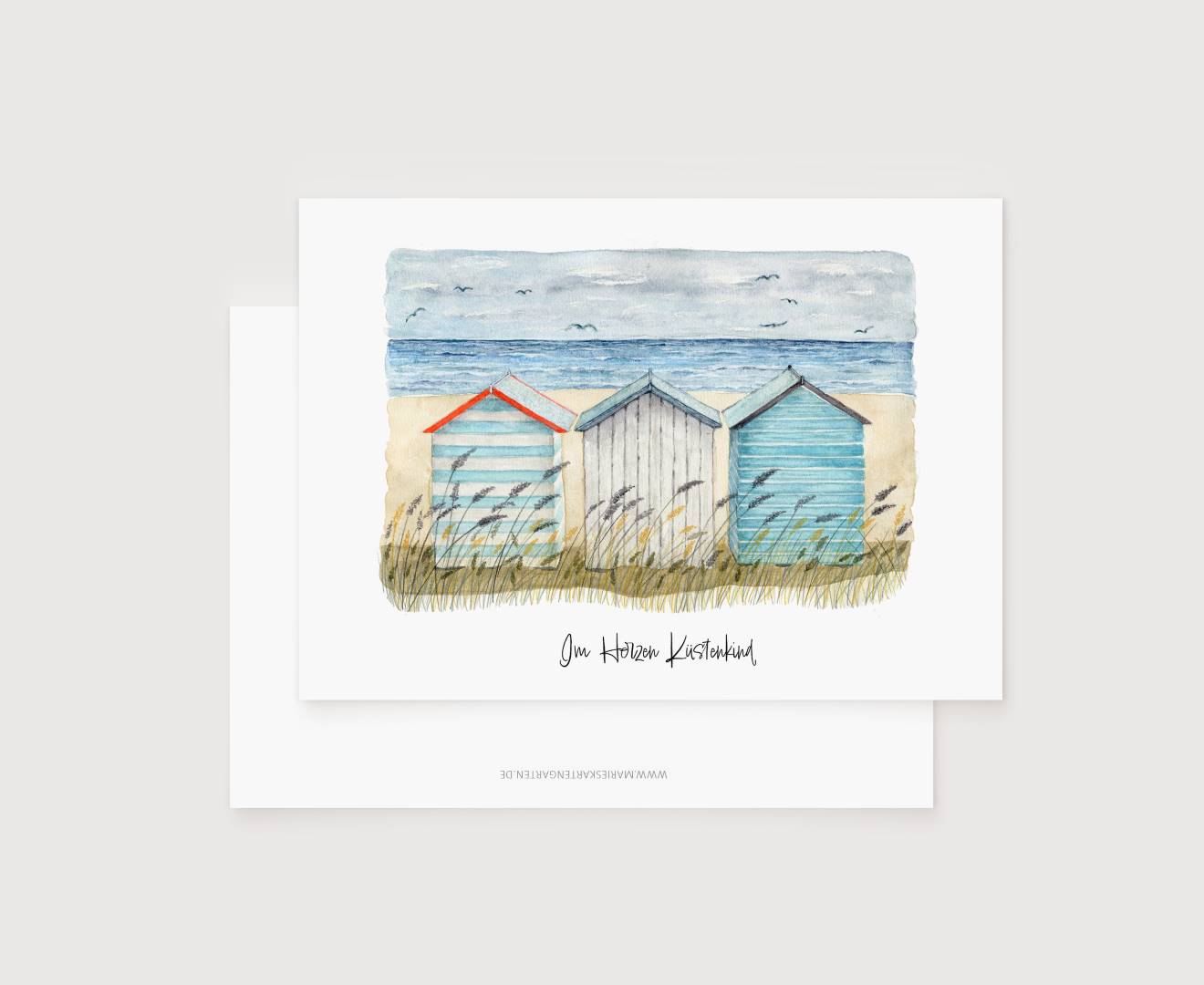 Postkarte - Strandhäuser
