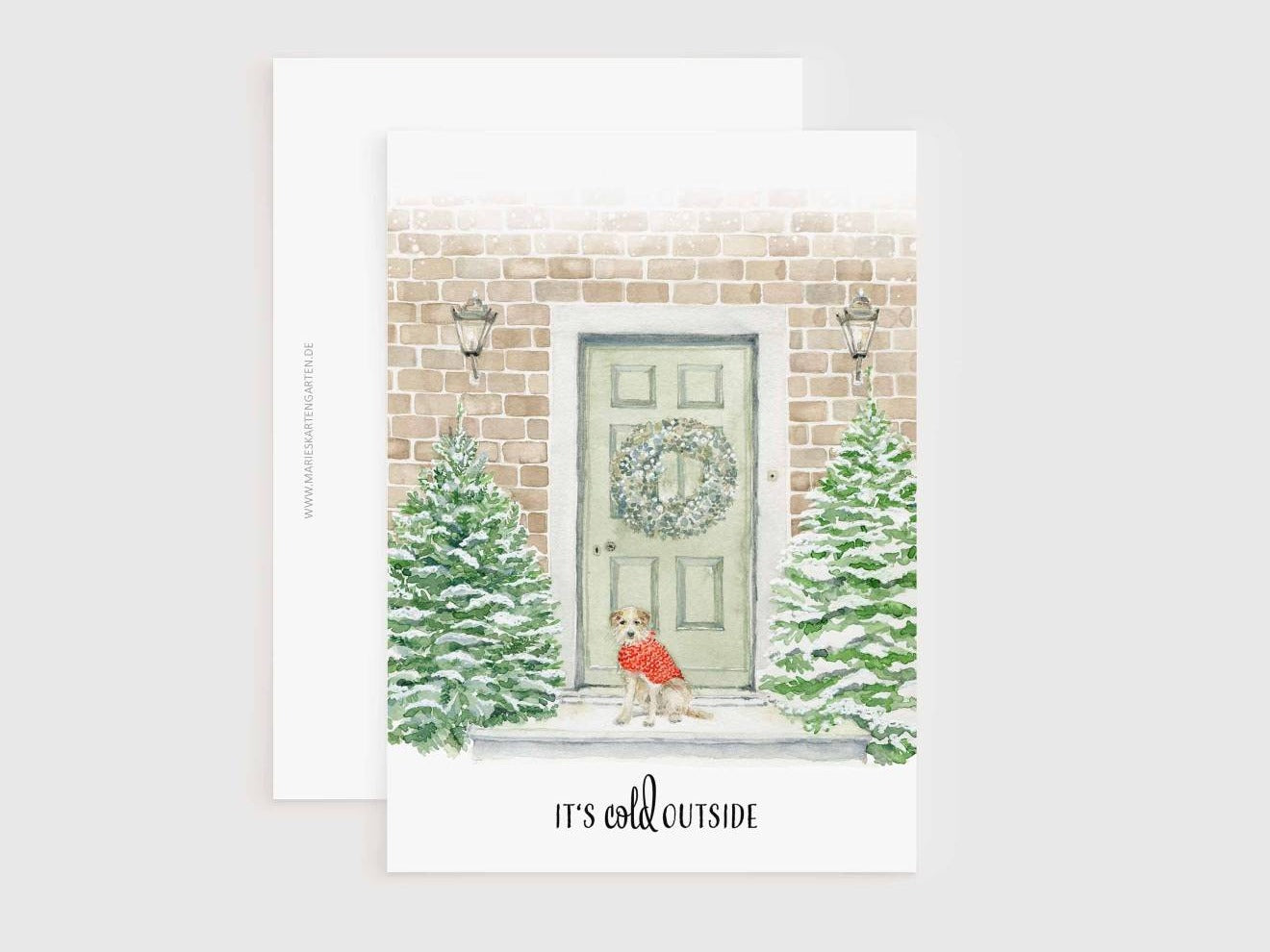 3er Set Weihnachtskarten - it's cold outside