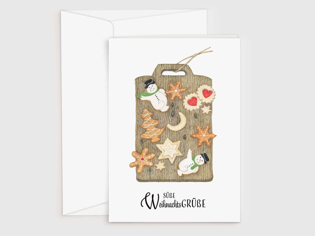 3er Set Weihnachtskarten incl. Briefumschlag - süße Weihnachtsgrüße