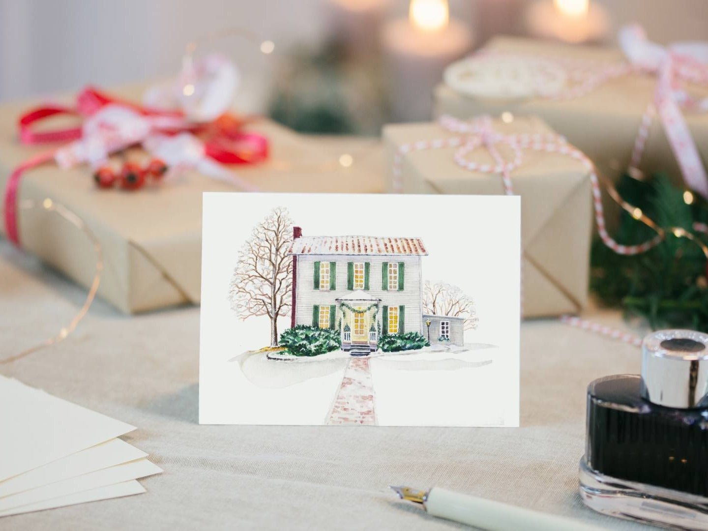 Weihnachtskarten incl. Briefumschlag - Connecticut Christmas Winter Wonderland