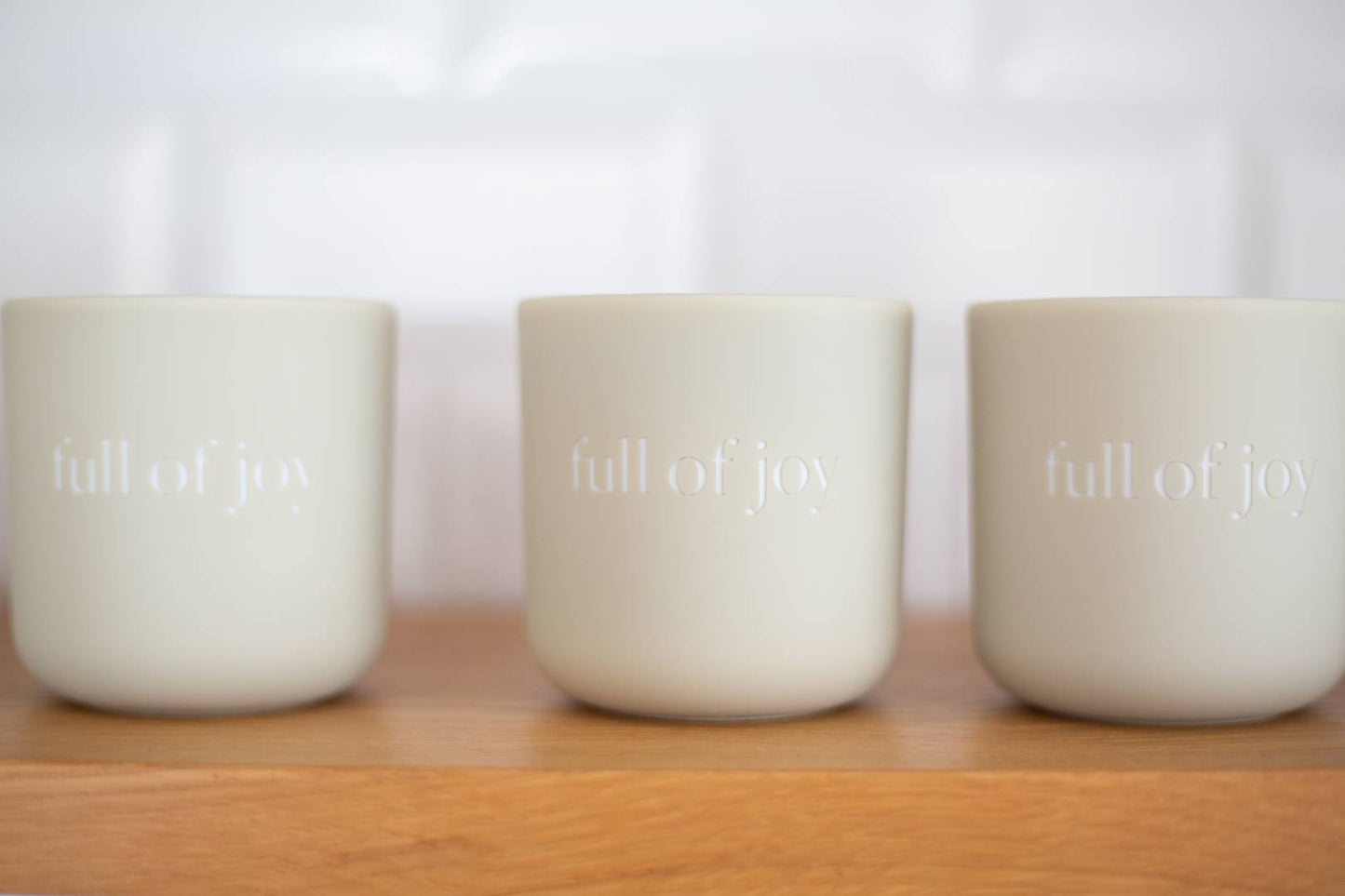 Kaffeebecher - Full of Joy- Sandgrau