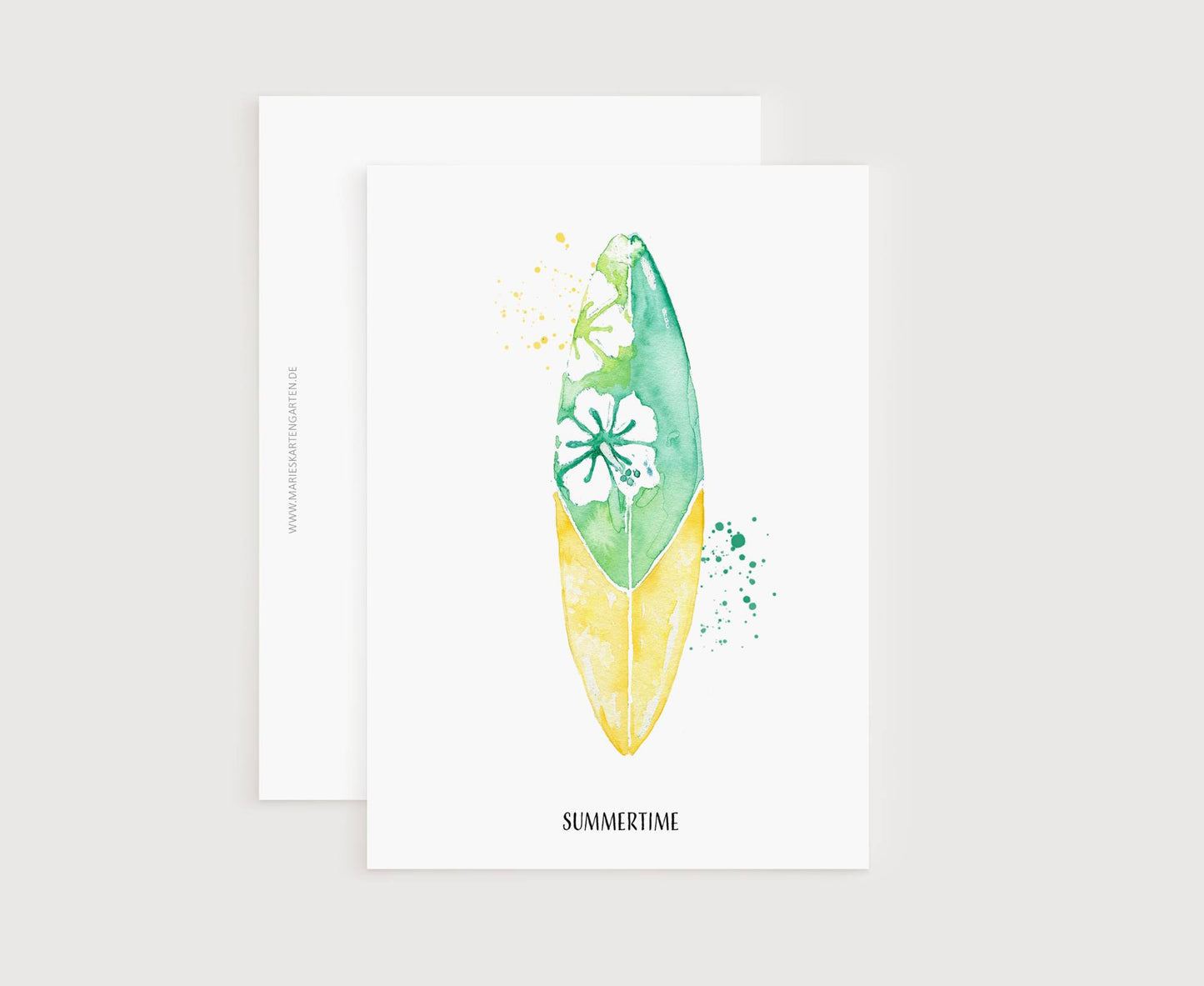 Postkarte - Surfbrett