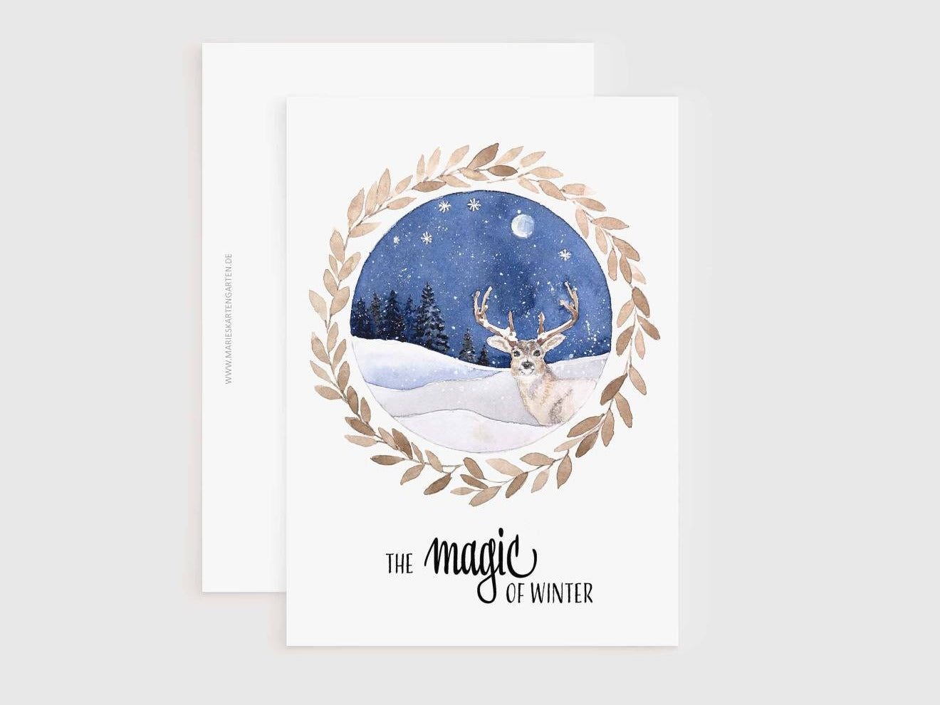 3er Set Weihnachtskarten - the magic of winter