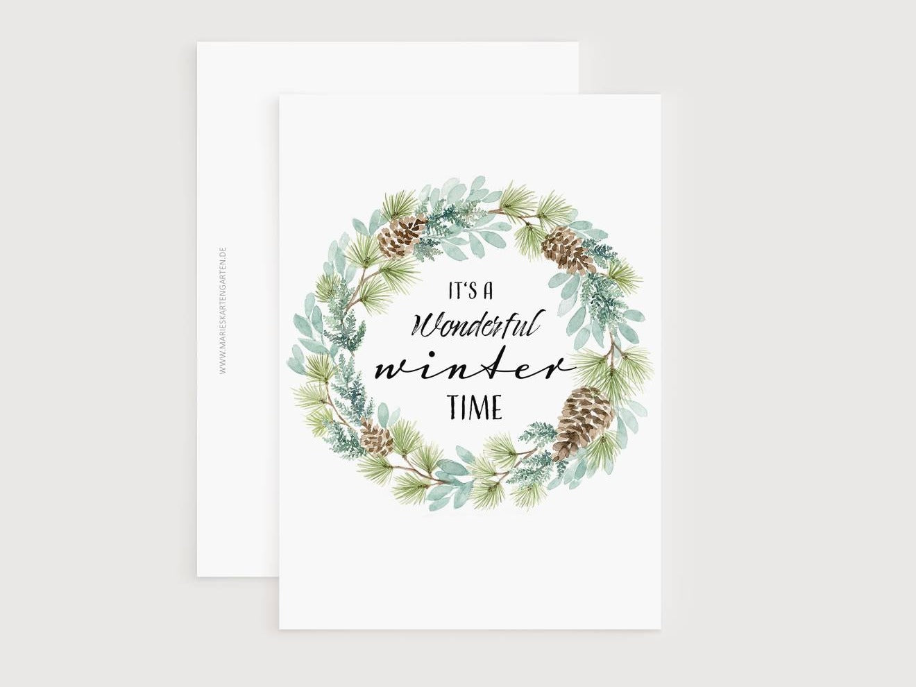 3er Set Weihnachtskarten - it's a wonderful wintertime