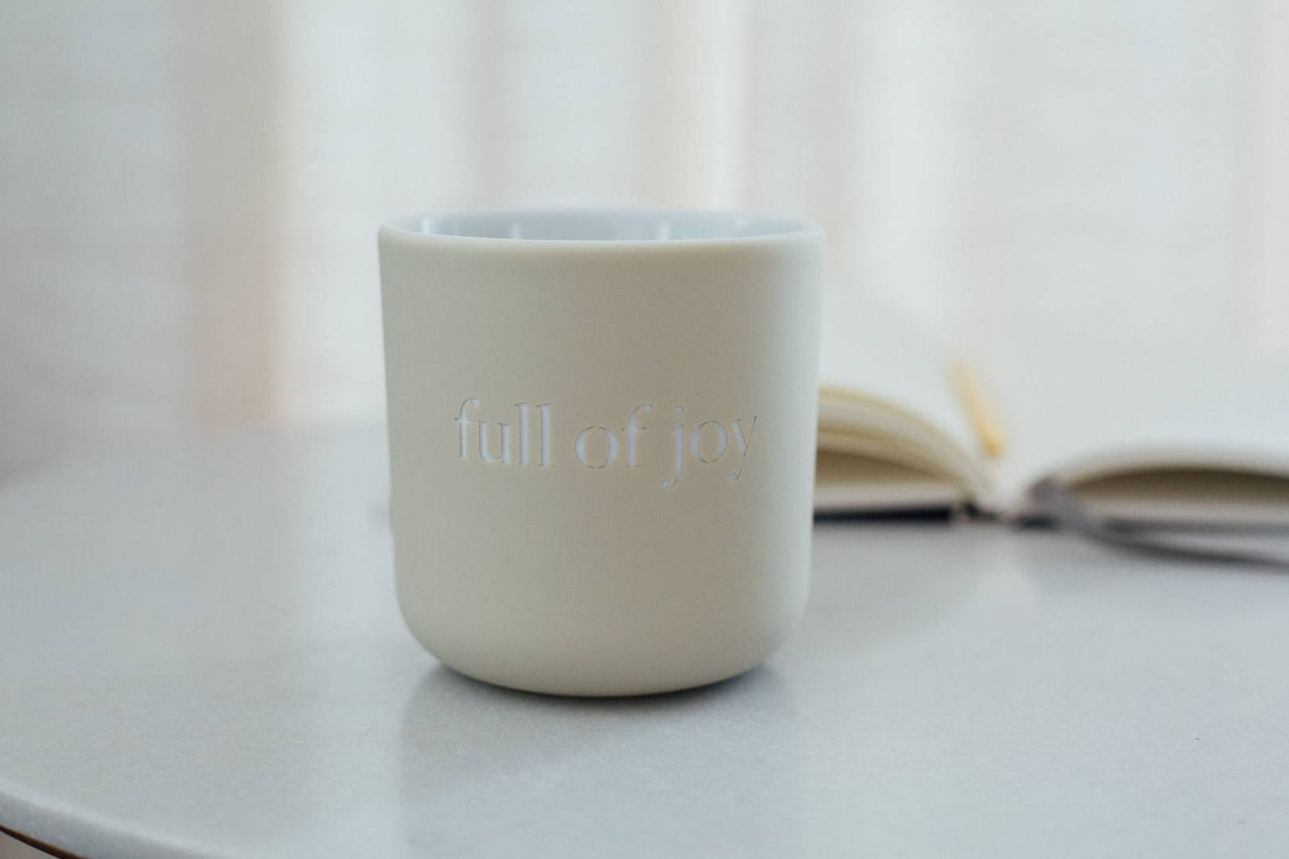 Kaffeebecher - Full of Joy- Sandgrau