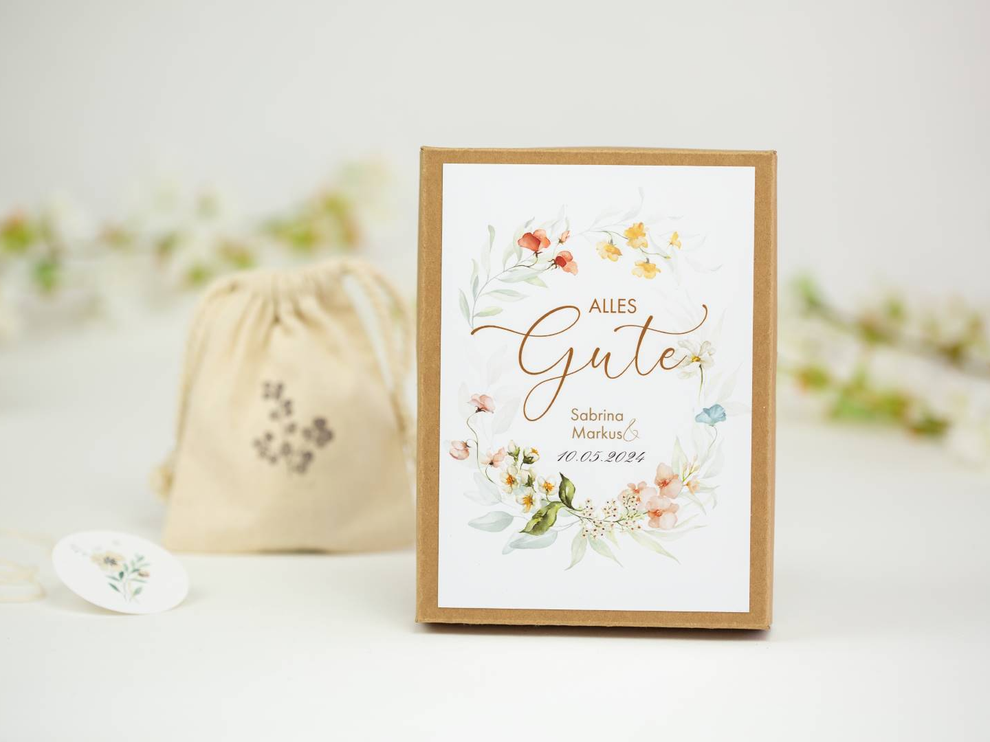 a greeting card with a floral design on it