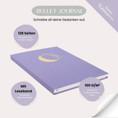 A5 Bullet Journal (Notizbuch) mit goldenem Halbmond