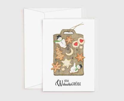 4er Set Weihnachtskarten incl. Briefumschlag