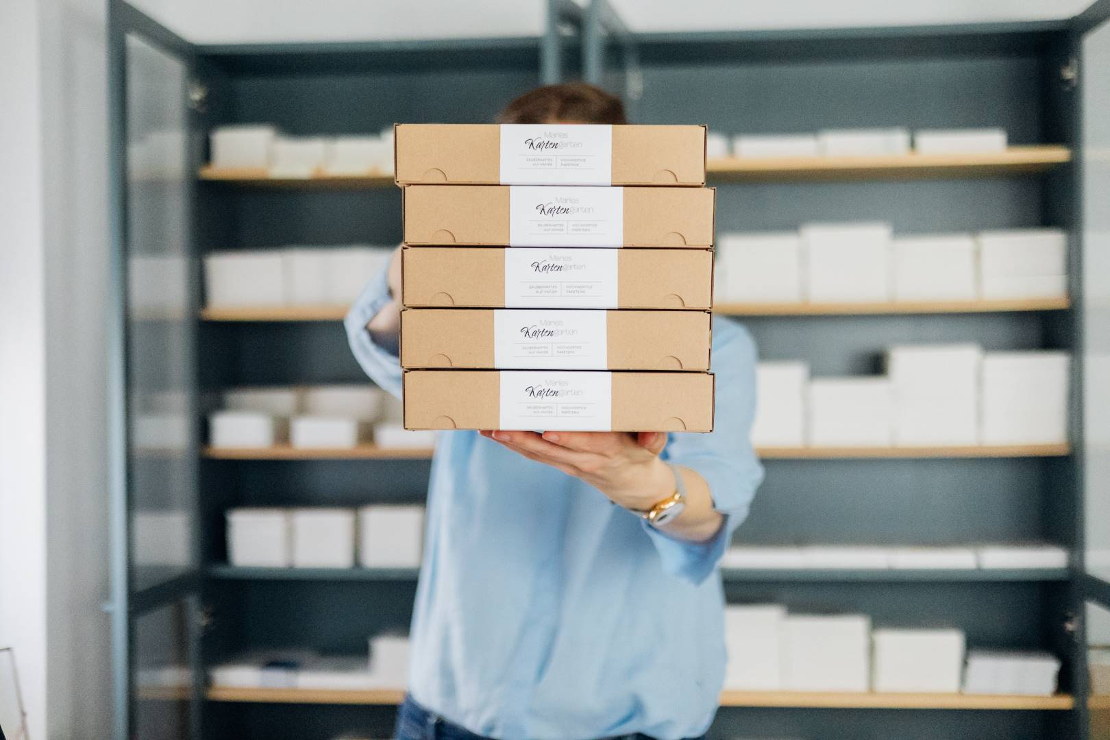 Pakete mit weihnachtskarten