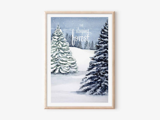 The sleeping forest, Fine-Art-Print, Weihnachtsposter