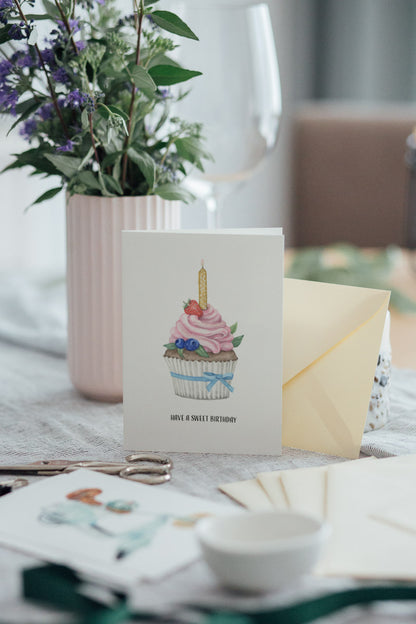Geburtstagskarte - Cupcake