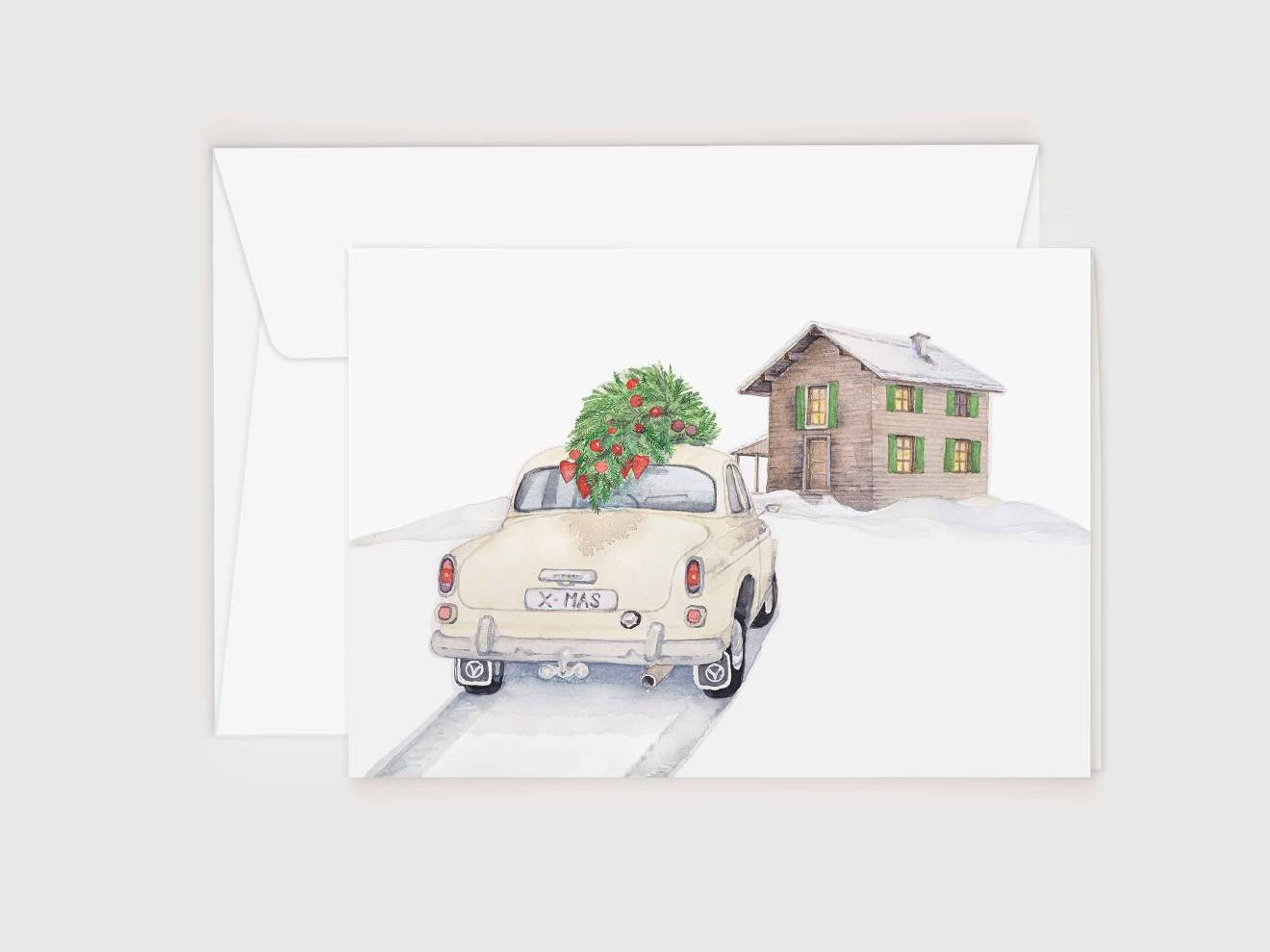Weihnachtskarten incl. Briefumschlag - Mountain Chalet