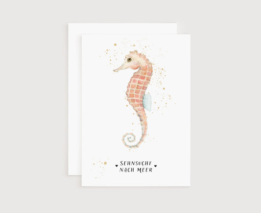 Postkarte - Seepferd