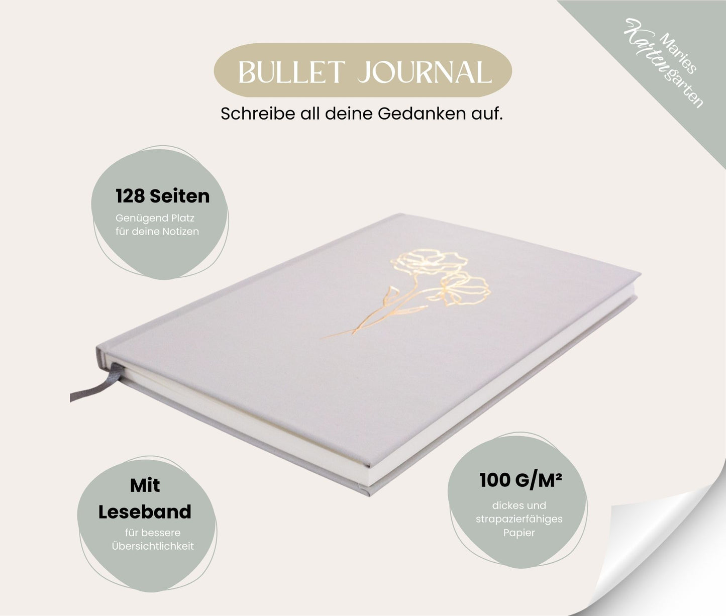 Bullet Journal - Dotted Journal - Beige A5
