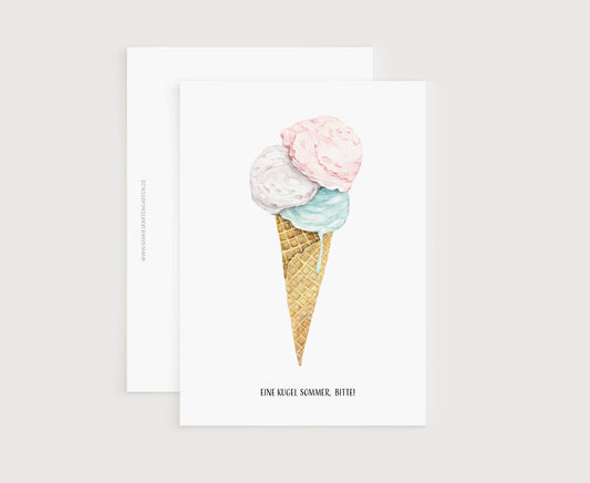 Postkarte - Eis