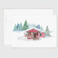 Weihnachtskarten incl. Briefumschlag - Scandinavian Ski Cabin
