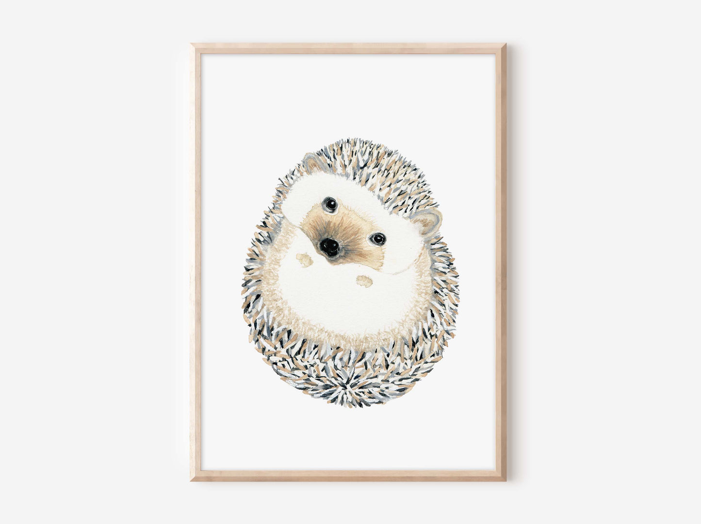 a picture of a hedgehog in a frame