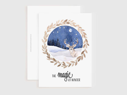 3er Set Weihnachtskarten - the magic of winter